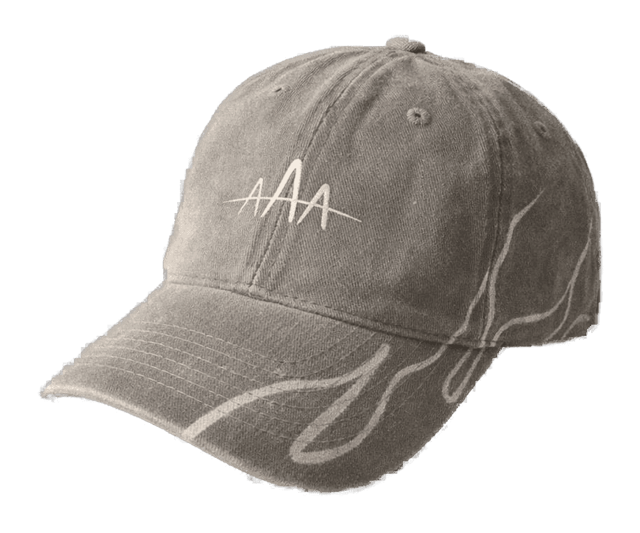 Washed Line-Art Cap — Front
