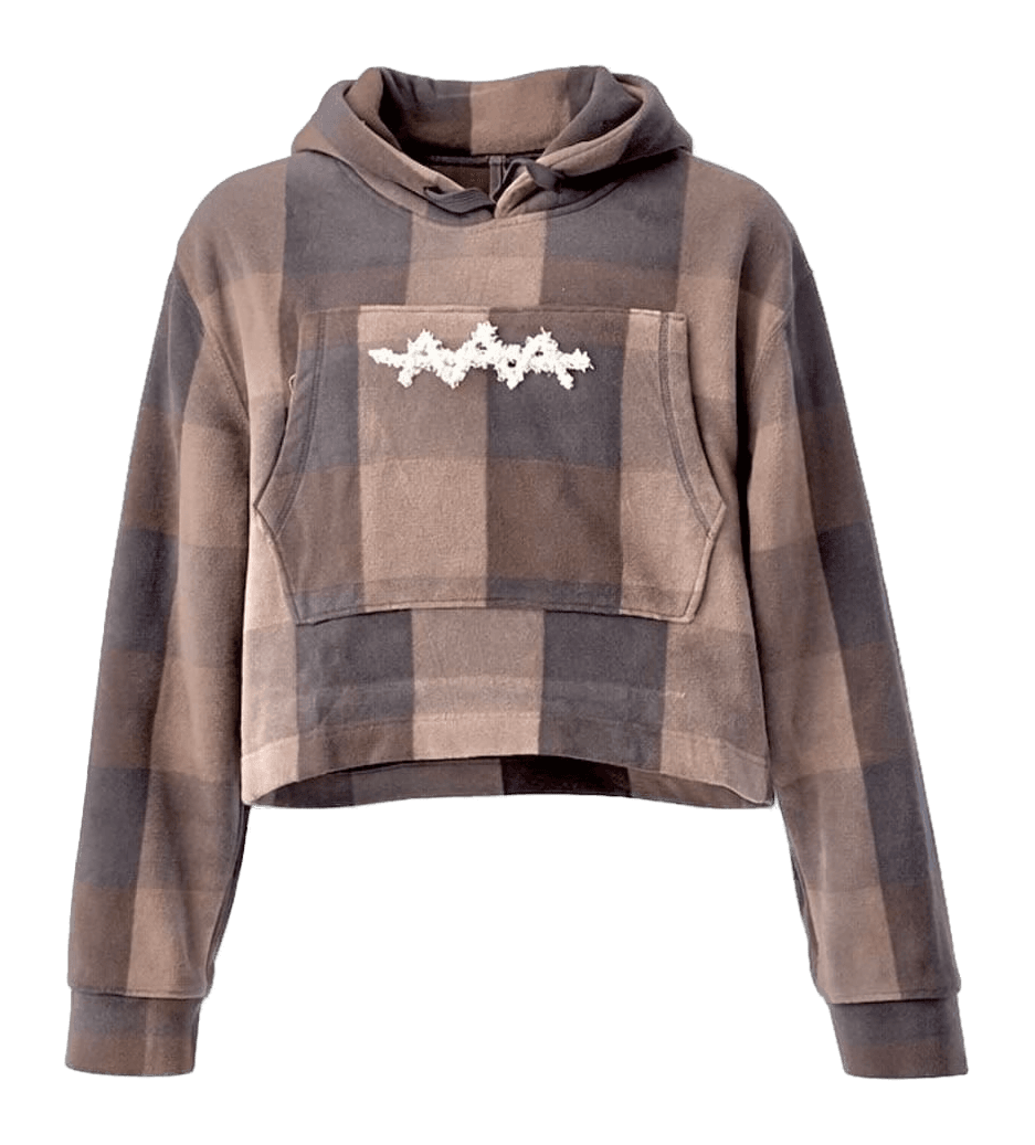 Buffalo Plaid Cropped Hoodie